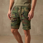 Men’s Camo Cargo Shorts – Knee-Length Adjustable Waist Utility Shorts