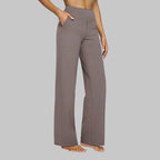 Women's Soft Stretch Pants - Comfort Fit Straight Leg Yoga Pants