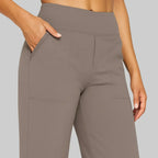 Women's Soft Stretch Pants - Comfort Fit Straight Leg Yoga Pants