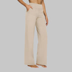 Women's Soft Stretch Pants - Comfort Fit Straight Leg Yoga Pants