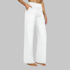 Women's Soft Stretch Pants - Comfort Fit Straight Leg Yoga Pants