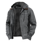 Levi | Men’s Country Jacket with Fur Lining - Hooded Rain Coat