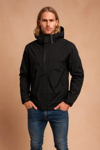 Men’s Outdoor Waterproof Hooded Rain Jacket - Lightweight Mac Windbreaker