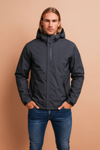 Men’s Outdoor Waterproof Hooded Rain Jacket - Lightweight Mac Windbreaker
