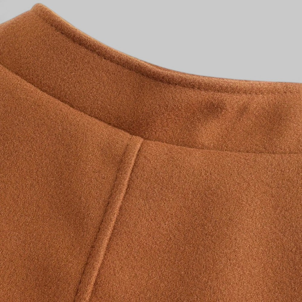 Men’s Faux Wool Overcoat – Button Front Winter Coat