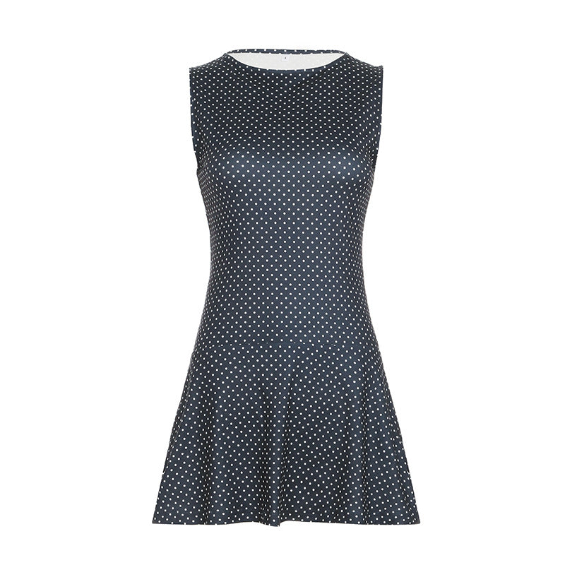 Noah| Sleeveless Polka Dot Mini Dress for Women