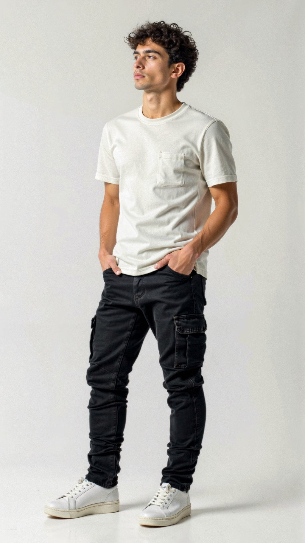 Men’s Stretch Cargo Jeans - Slim Fit Casual Pants