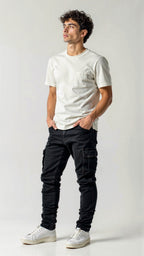Men’s Stretch Cargo Jeans - Slim Fit Casual Pants