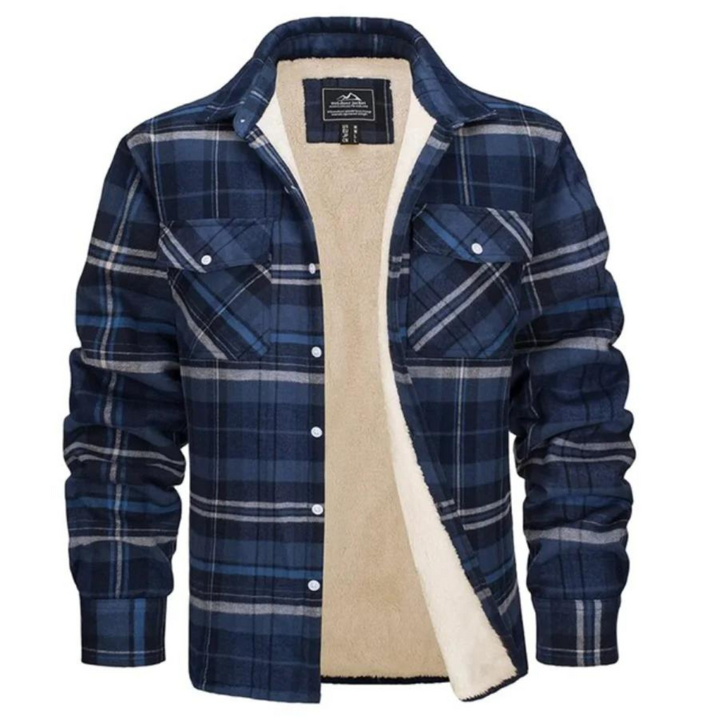 Levi | Men’s Sherpa-Lined Plaid Button-Down Jacket