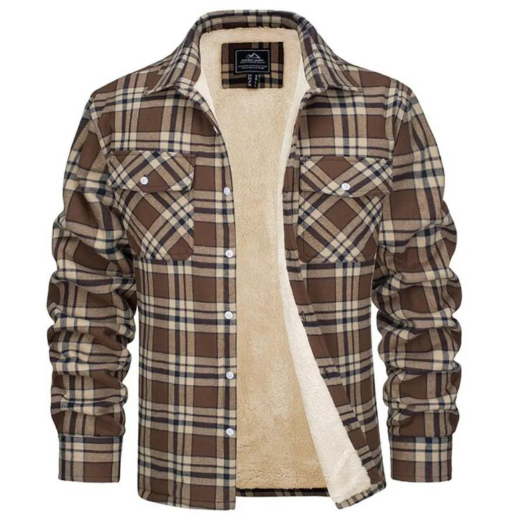 Levi | Men’s Sherpa-Lined Plaid Button-Down Jacket