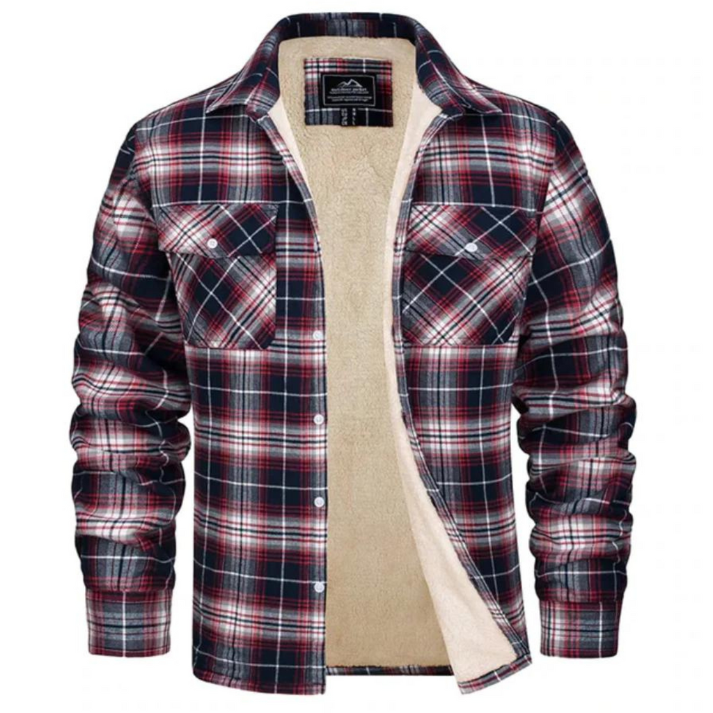 Levi | Men’s Sherpa-Lined Plaid Button-Down Jacket