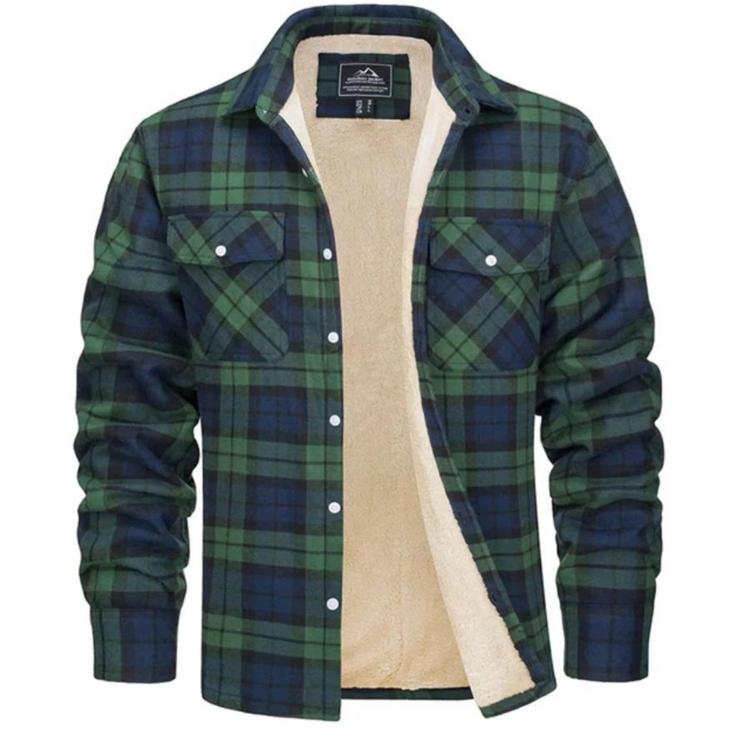 Levi | Men’s Sherpa-Lined Plaid Button-Down Jacket