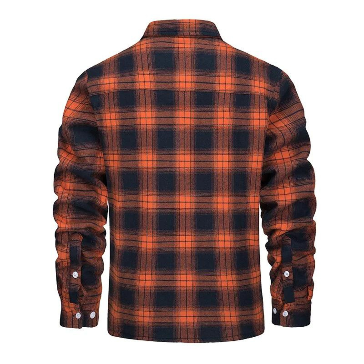 Men’s Sherpa-Lined Plaid Button-Down Jacket