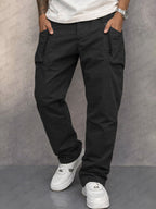 Men's Cargo Pants - Zippered Pockets Cotton Pants