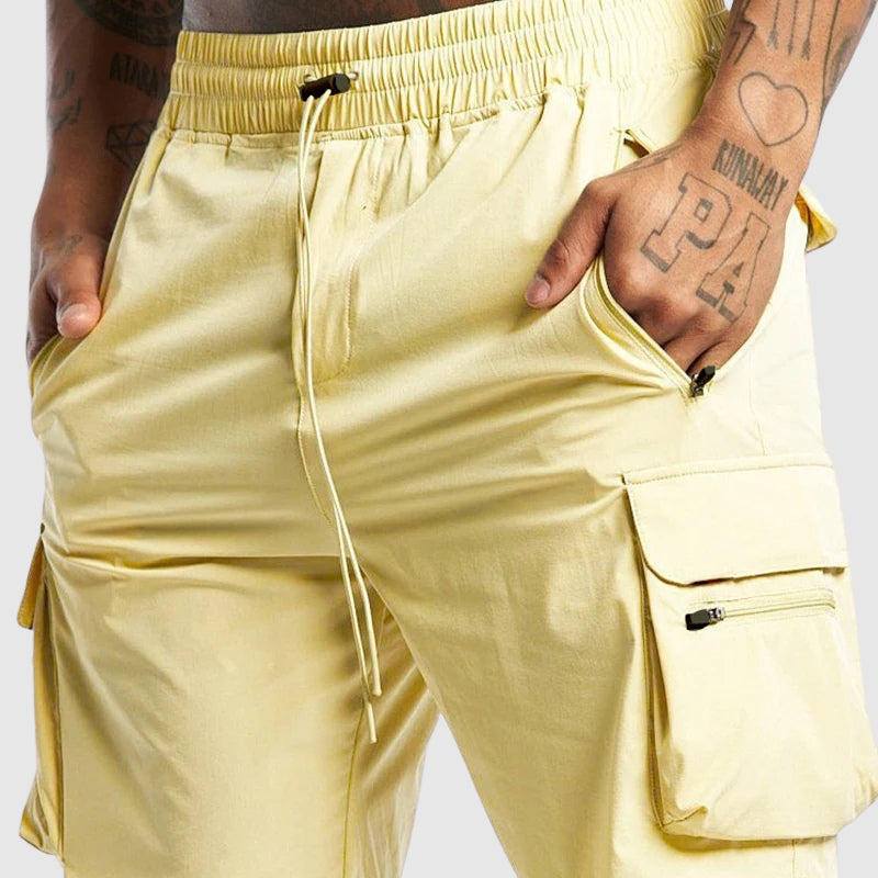 Men’s Relaxed Fit Cargo Shorts – Adjustable Waist Utility Shorts