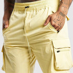 Men’s Relaxed Fit Cargo Shorts – Adjustable Waist Utility Shorts