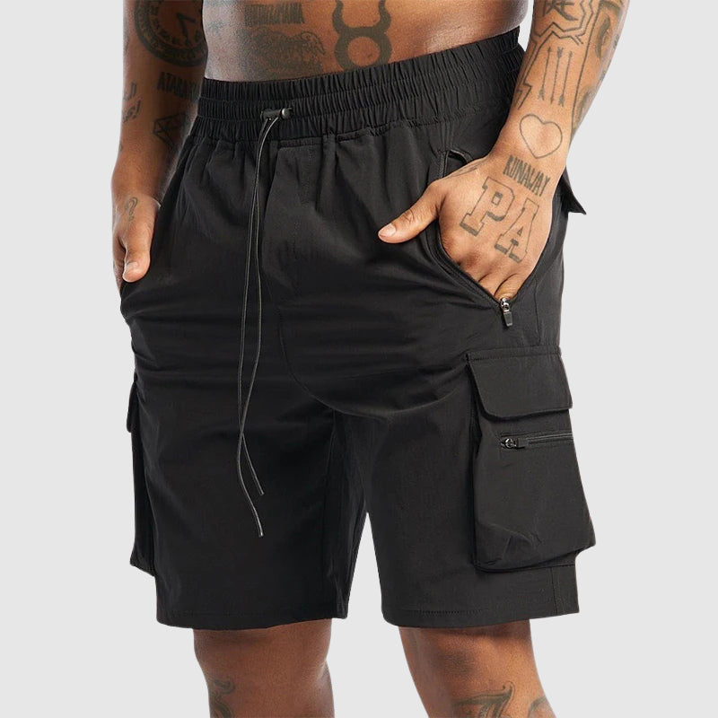 Men’s Relaxed Fit Cargo Shorts – Adjustable Waist Utility Shorts