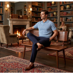 Men’s Polo Shirt – Textured Knit Regular Fit Short Sleeve