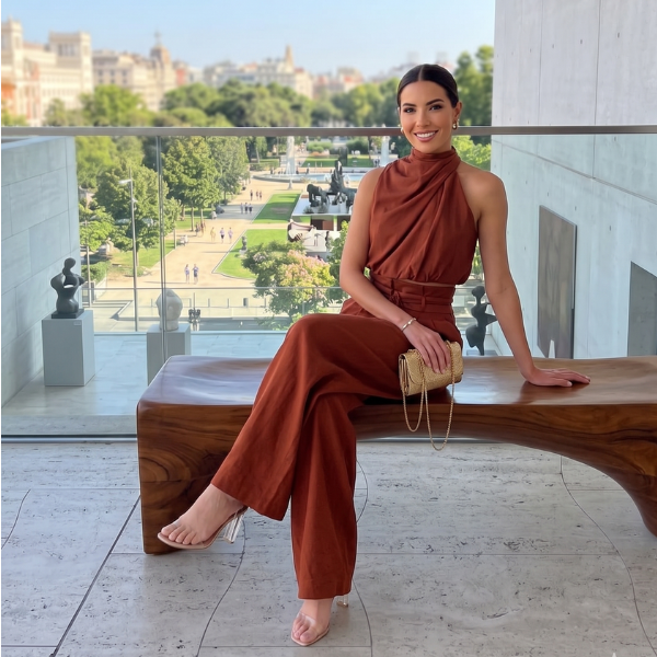 Women’s Two-Piece Summer Set – Sleeveless Top & Wide Leg Pants