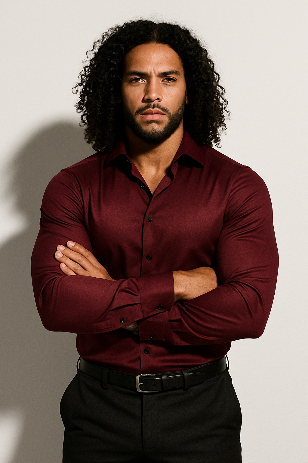Men’s Tailored Modern Dress Shirt - Slim Fit Casual Shirt
