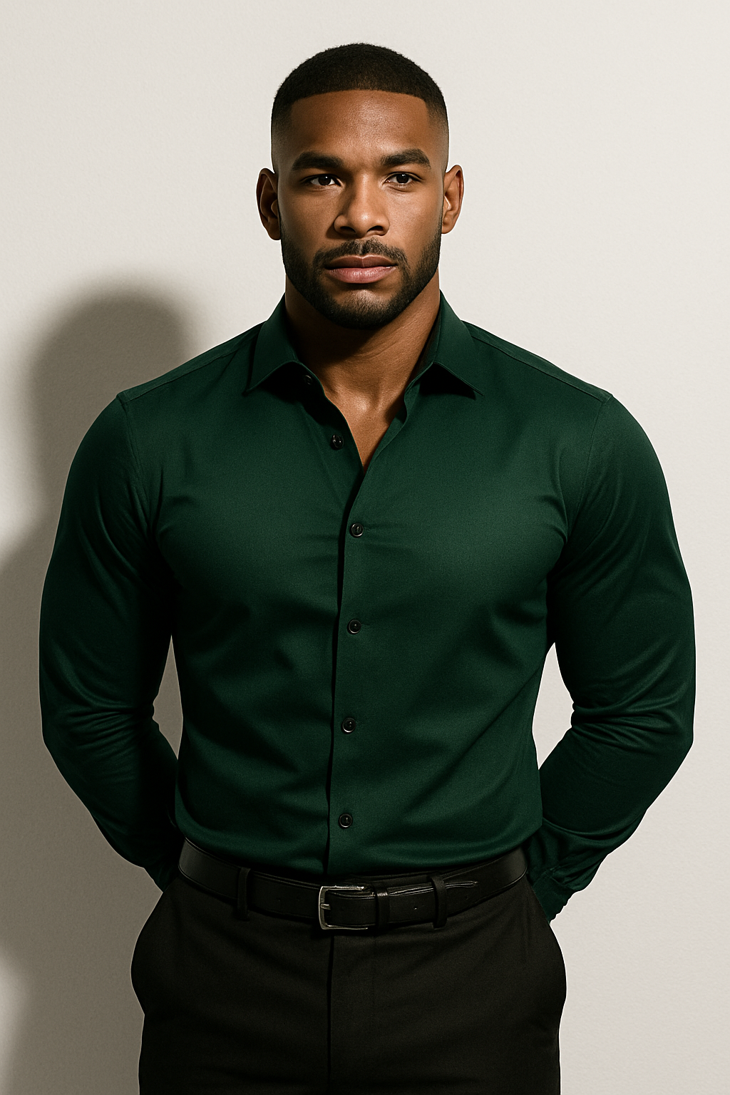 Men’s Tailored Modern Dress Shirt - Slim Fit Casual Shirt