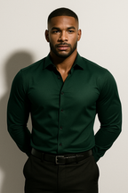 Men’s Tailored Modern Dress Shirt - Slim Fit Casual Shirt