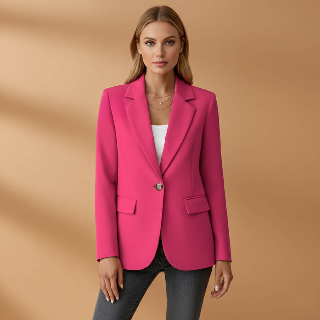Women’s Notched Lapel Blazer - Boxy Fit, Perfect For Occassion or Events