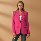 Women’s Notched Lapel Blazer - Boxy Fit, Perfect For Occassion or Events