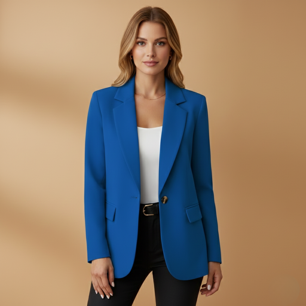 Women’s Notched Lapel Blazer - Boxy Fit, Perfect For Occassion or Events