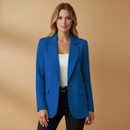 Women’s Notched Lapel Blazer - Boxy Fit, Perfect For Occassion or Events