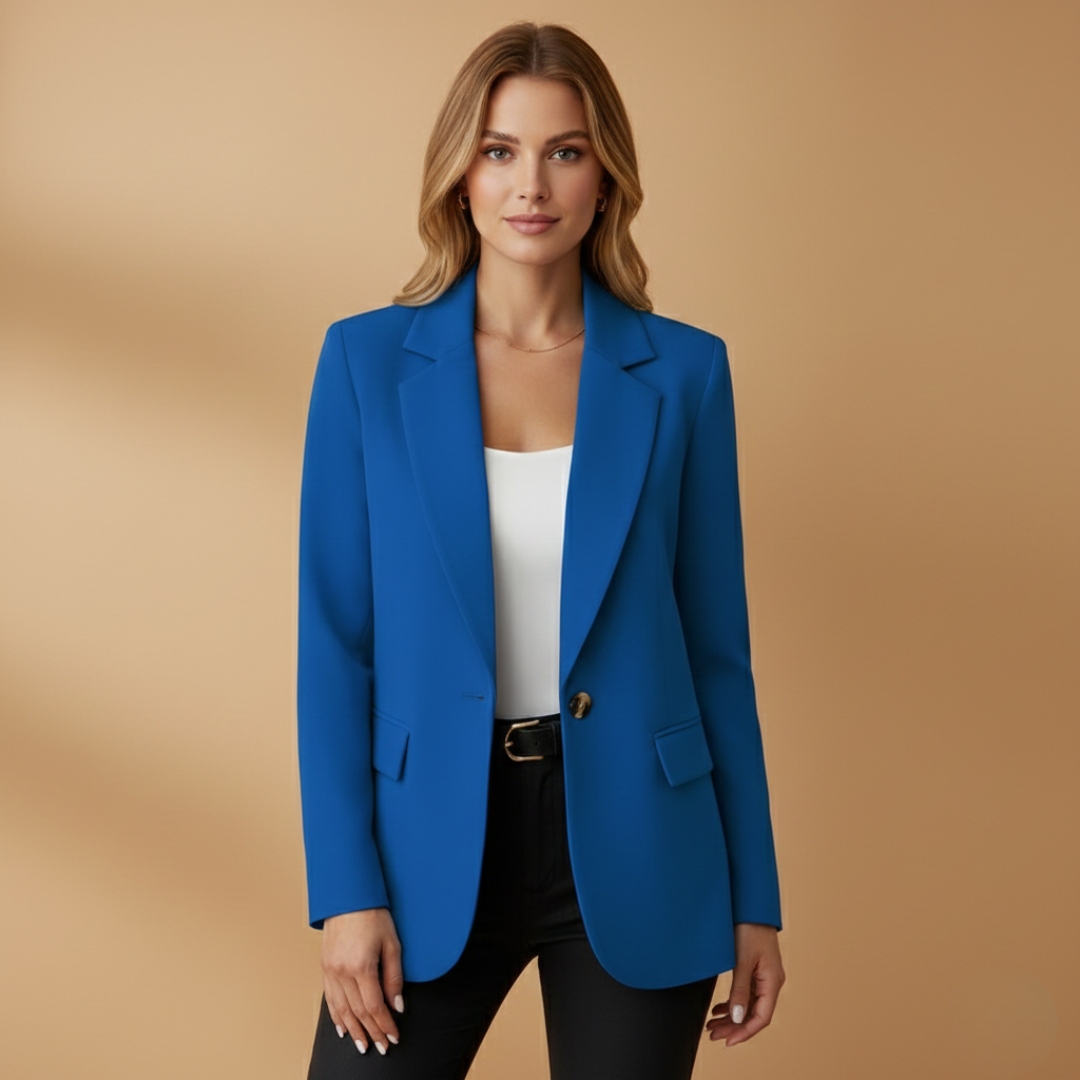Women’s Notched Lapel Blazer - Boxy Fit, Perfect For Occassion or Events