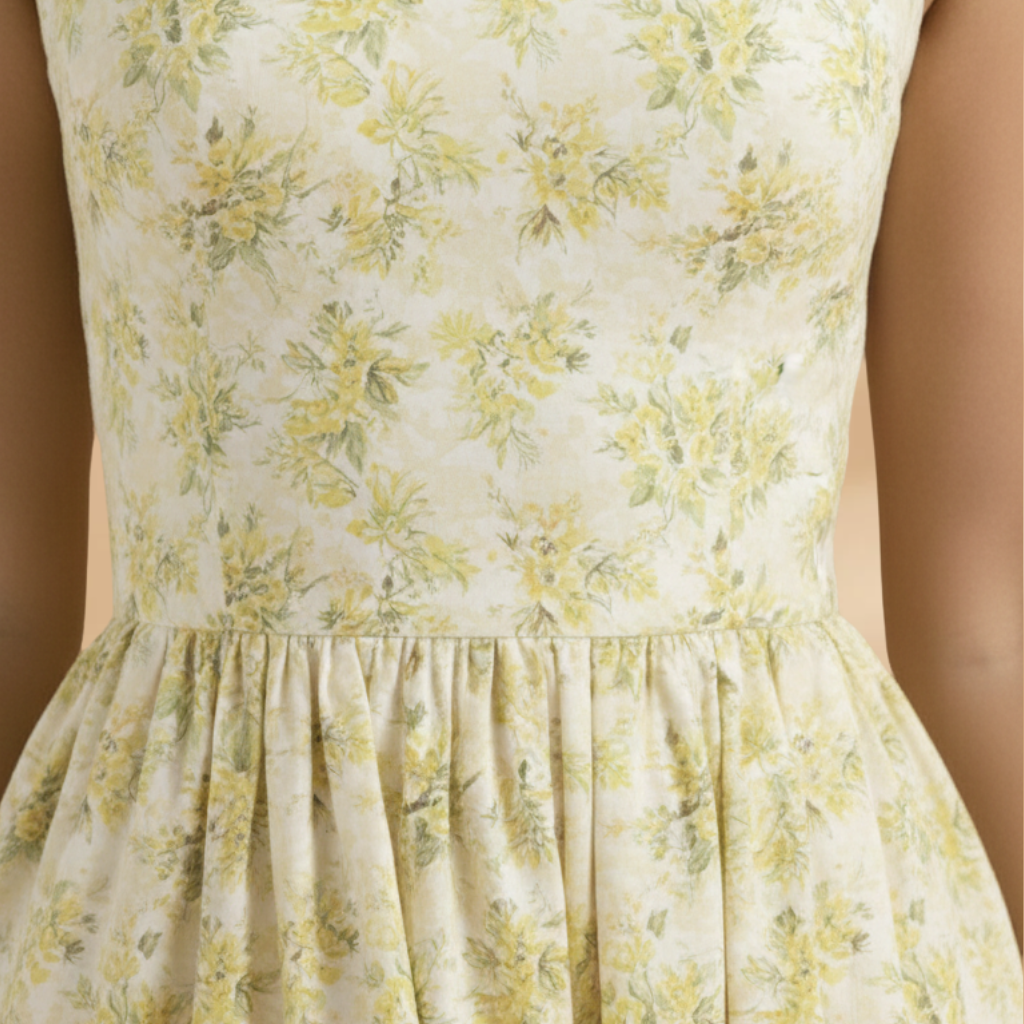 Women's Summer Wedding Guest Dress - Sleeveless Knee Length Midi Dress