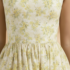 Women's Summer Wedding Guest Dress - Sleeveless Knee Length Midi Dress