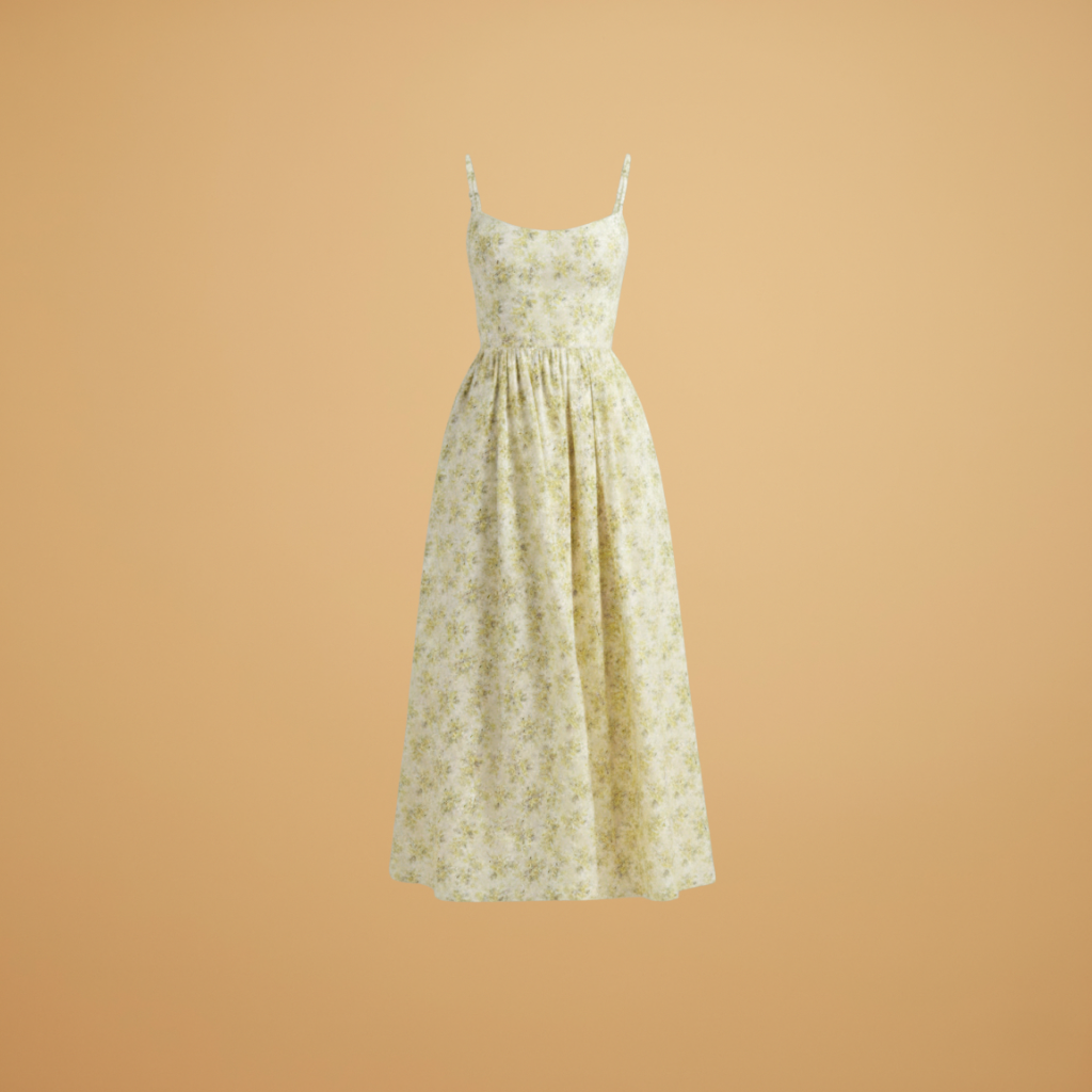 Women's Summer Wedding Guest Dress - Sleeveless Knee Length Midi Dress