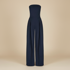 Women’s Casual Strapless Jumpsuit – Wide Leg One-Piece