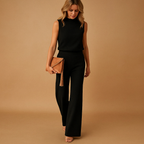 Women’s Sleeveless Jumpsuit – Wide Leg Smart Casual Outfit