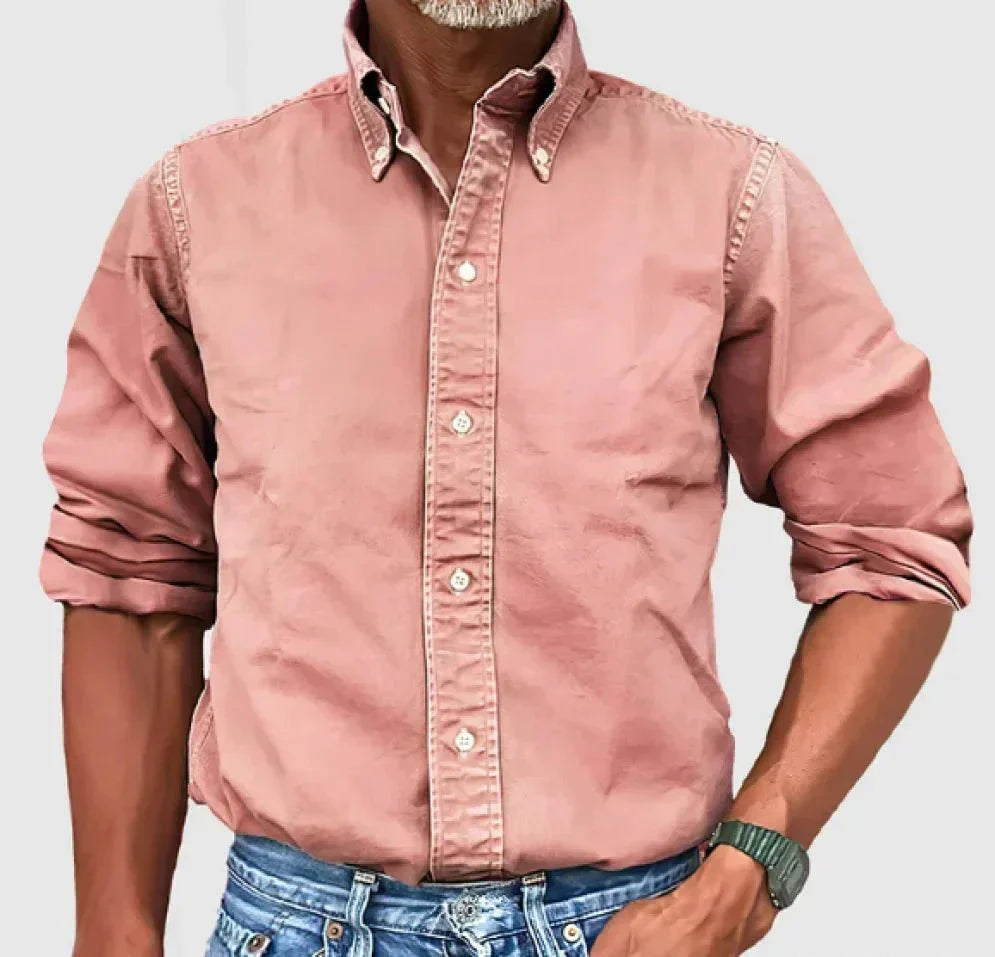 Ryan| Classic Long Sleeve Collar Button Down Shirt