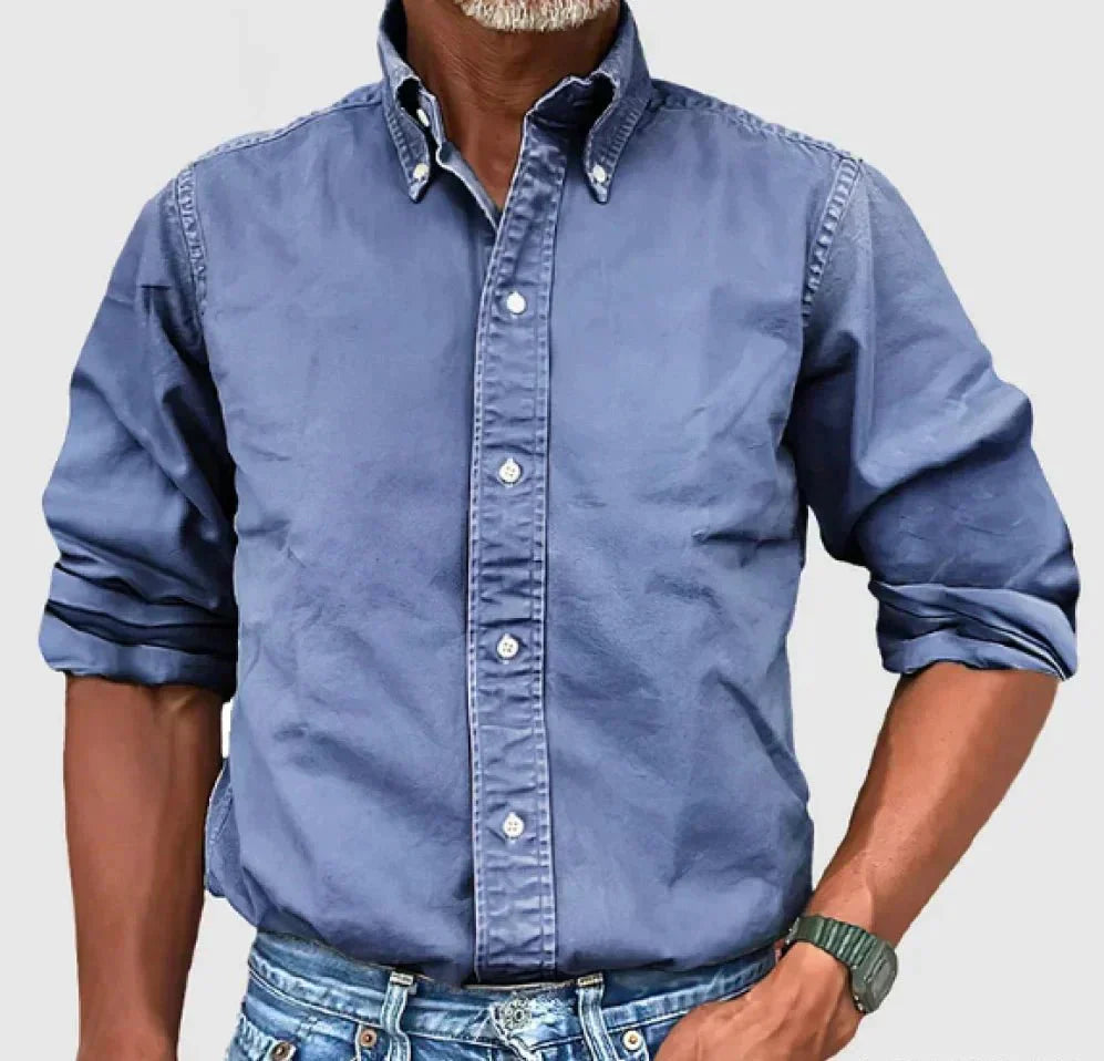 Ryan| Classic Long Sleeve Collar Button Down Shirt