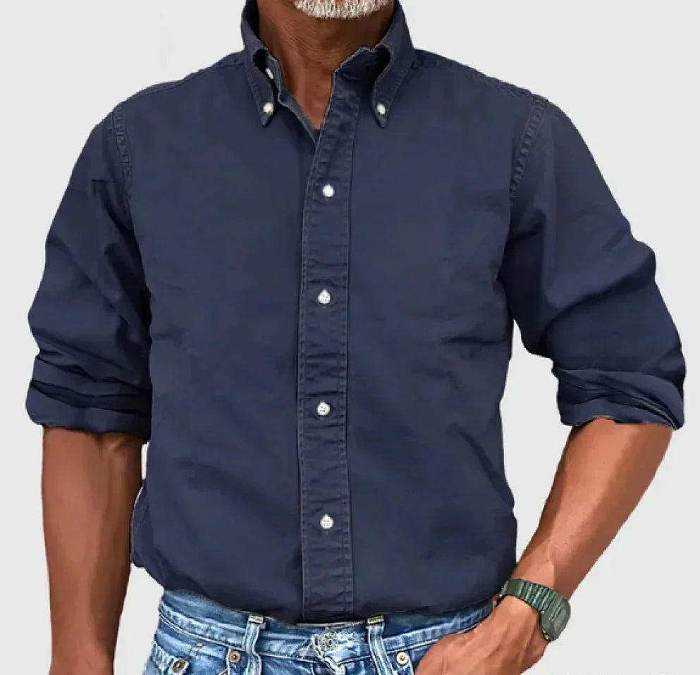 Ryan| Classic Long Sleeve Collar Button Down Shirt