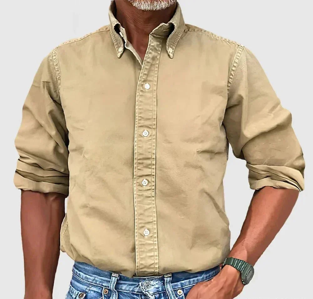Ryan| Classic Long Sleeve Collar Button Down Shirt