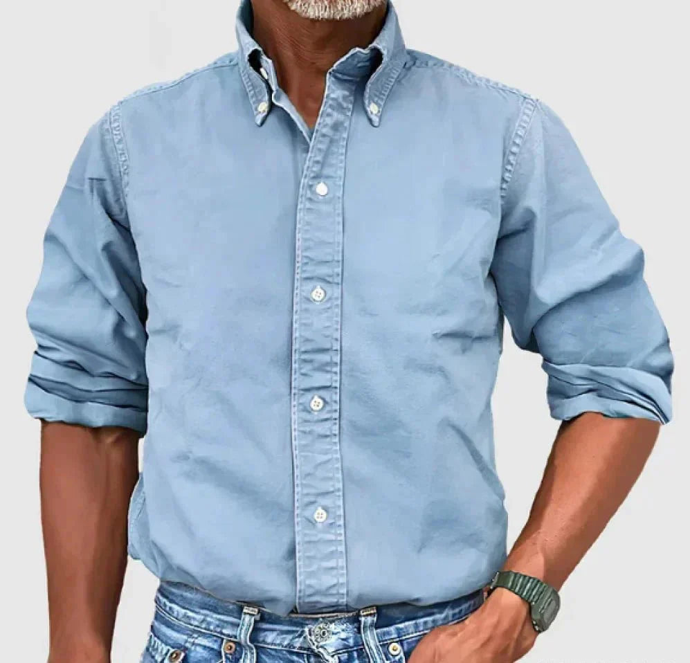 Ryan| Classic Long Sleeve Collar Button Down Shirt