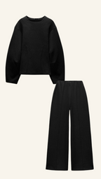 Women’s Wide-Leg Co-Ord Set – Matching Top & Pants Outfit