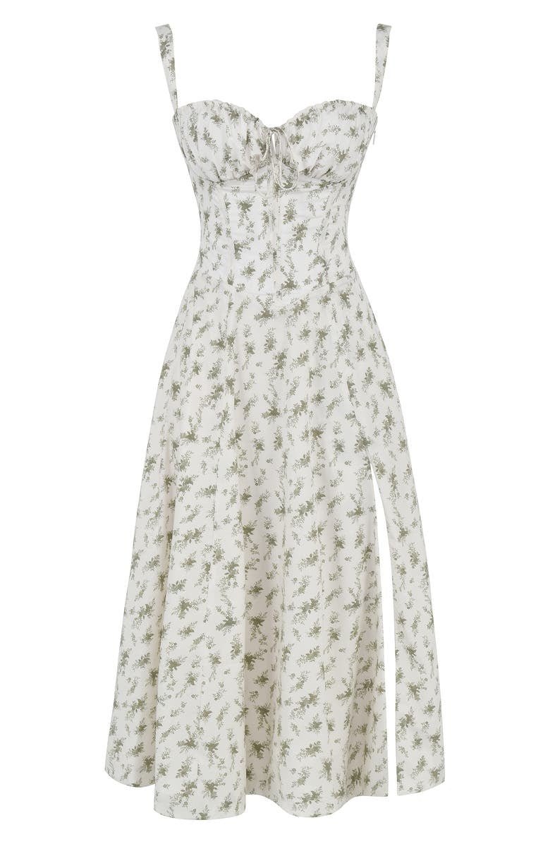 Women's Corset Midi Dress - Figure Flattering Sleeveless Style
