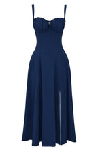 Women's Corset Midi Dress - Figure Flattering Sleeveless Style