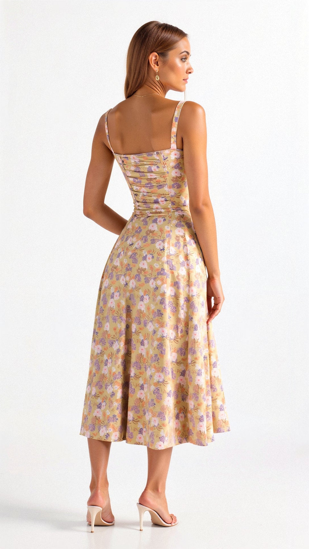 Women's Corset Midi Dress - Figure Flattering Sleeveless Style