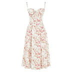 Women's Corset Midi Dress - Figure Flattering Sleeveless Style