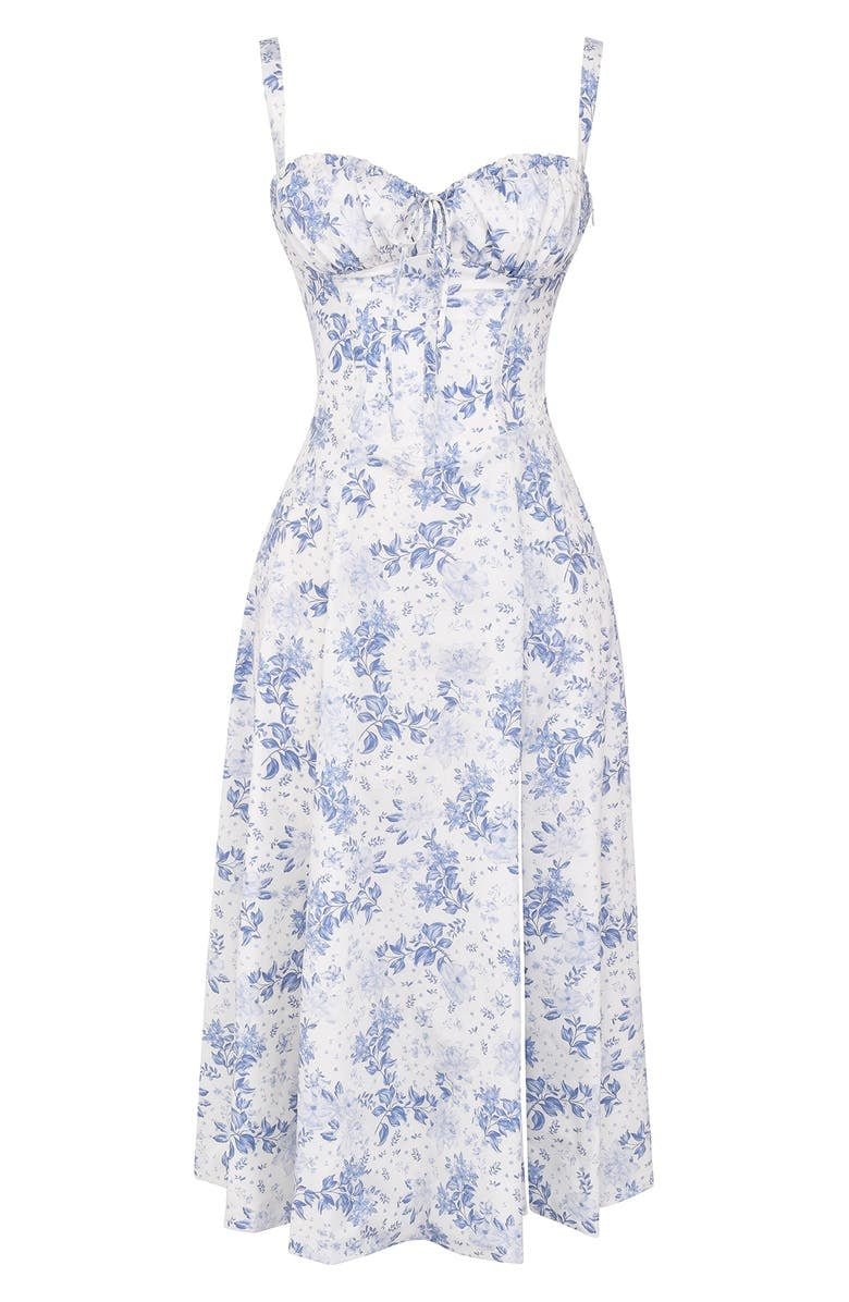 Women's Corset Midi Dress - Figure Flattering Sleeveless Style