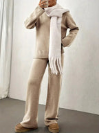 Isla | Women’s Two-Piece Knit Lounge Set - Sweater & Pants