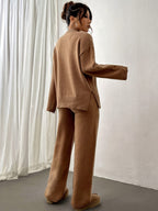 Isla | Women’s Two-Piece Knit Lounge Set - Sweater & Pants