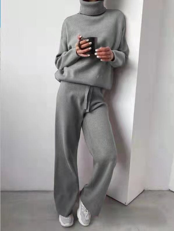 Women’s Relaxed Fit Two-Piece Pant Set – Comfortable Matching Top & Pants